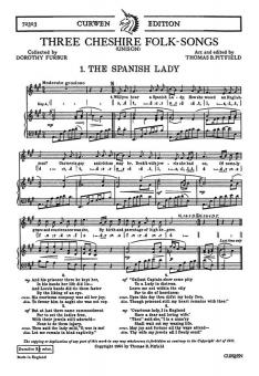 Pitfield, T Three Cheshire Folk-Songs Unison 