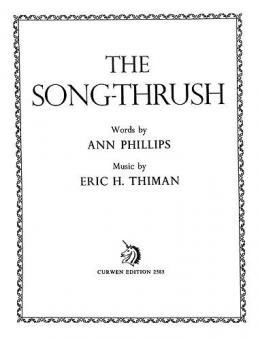 Thiman, e The Song-thrush Voice/Piano 