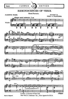 Reminiscenes Of Verdi SATB And Piano 