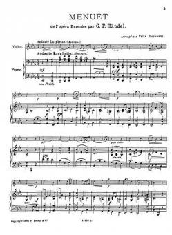 Menuet from Berenice 
