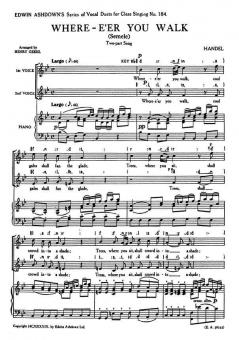 Where'er You Walk 2 Pt/Piano 