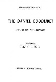 The Daniel Quodlibet 2-Part/Piano 