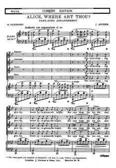 Ascher Alice Where Art Thou SATB 
