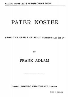 Pater Noster (Lord's Prayer) In F 