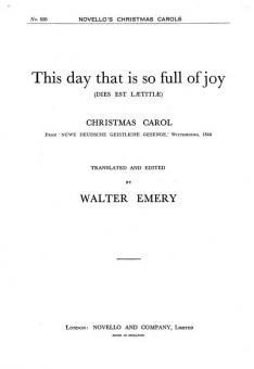 This Day That Is So Full of Joy 
