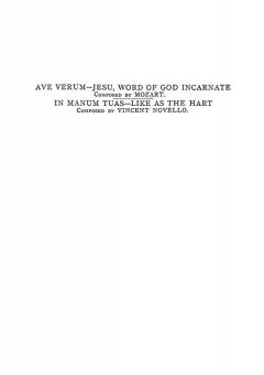 Ave Verum / Novello In Manum Tuas 
