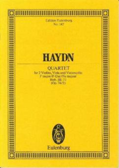 String Quartet F Major Op. 74/2 Hob. III: 73 