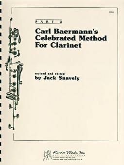 Carl Baermann's Celebrated Method For Clarinet Part 3 