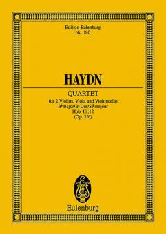 String Quartet Bb Major Op. 2/6 Hob. III: 12 Standard