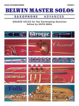 Belwin Master Solos Vol. 1 Advanced (Piano Accompaniments) 
