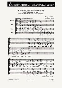 O Heiland, reiß die Himmel auf op. 51 Standard