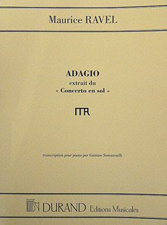 Adagio, Extrait Du concerto En Sol Transcription 