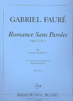 Romance Sans Paroles Op. 17/2 