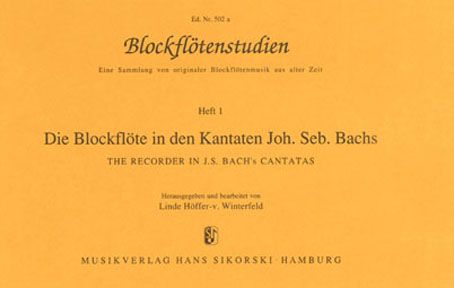 Recorder Studies 1: The Recorder in J.S. Bach's Cantatas 