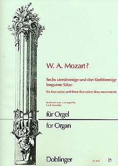 Sechs vierstimmige und drei fünfstimmige langsame Sätze 