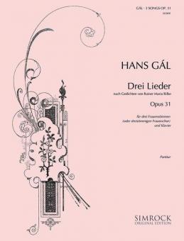 Three Songs Op. 31 