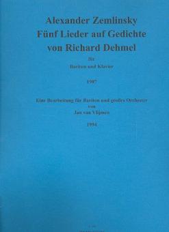 5 Lieder nach Gedichten Vonrich 