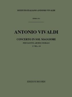 Concerto per Fagotto, Archi e B.c.: In Sol RV 493 