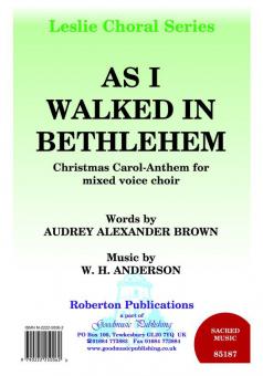 As I Walked In Bethlehem 