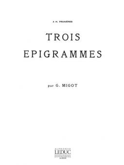 3 Epigrammes 