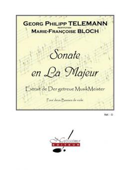 Sonate, En La Majeur pour 2 Basses de Viole 