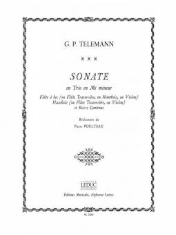 Sonate en Trio en Mi Mineur 
