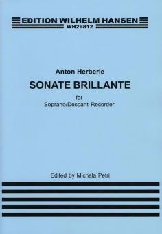 Sonate Brillante For Solo Soprano/Descant Recorder 