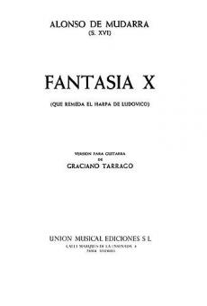 Mudarra Fantasia X Que Remeda El Arpa De Ludovico (Tarrago) Guitar 