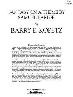 Fantasy On A Theme By Samuel Barber 