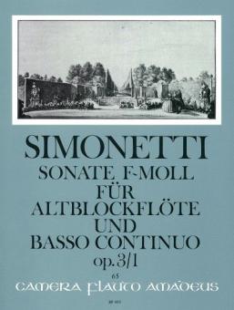 Sonata f minor op. 3/1 