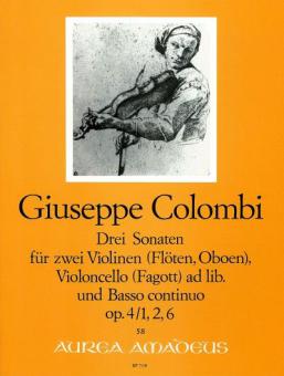 3 sonatas op. 4 no. 1, 2 ,6 