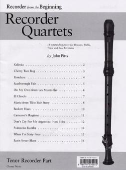 Recorder From The Beginning: Recorder Quartets 