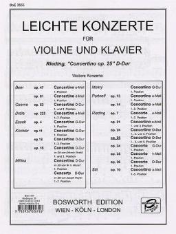 Concertino in D Op. 25 