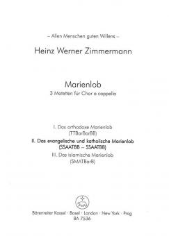 Marienlob: II. Das evangelische und katholische Marienlob 