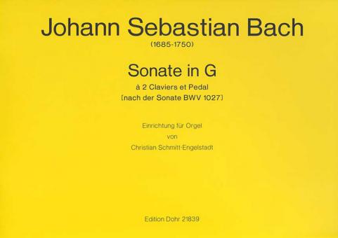 Sonate in G à 2 Claviers et Pedal 