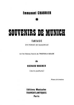 Souvenir De Munich Piano 4 Mains 