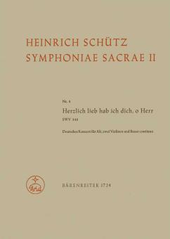Herzlich lieb hab ich dich, o Herr SWV 348 Standard