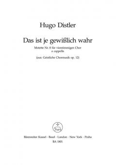 Das ist je gewisslich wahr op.12/8 Standard