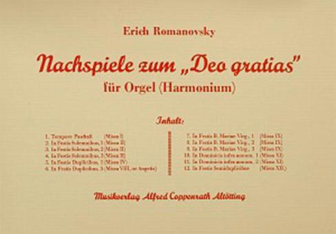 Nachspiele zum 'Deo gratias' 