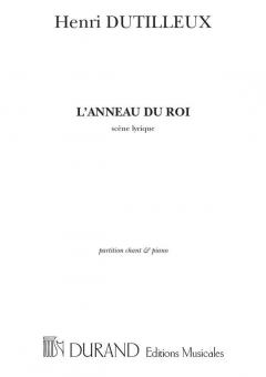 L'anneau Du Roi. Scene Lyrique pour Chant et Piano 