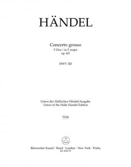 Concerto grosso F-Dur op. 6/2 HWV 320 