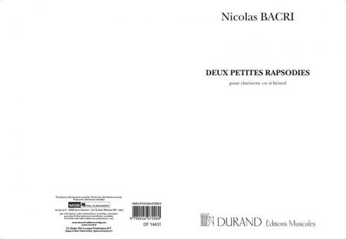 Deux Petites Rapsodies 