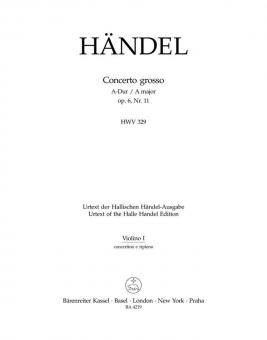 Concerto grosso A-Dur op. 6/11 HWV 329 