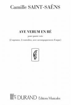 Ave Verum En Re pour Quatre Voix 