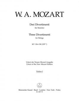 3 Divertimenti für Streicher 