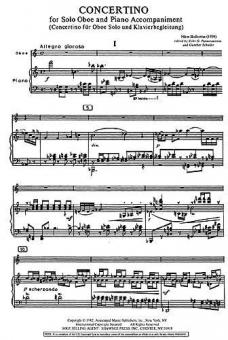 Concertino For Oboe And Piano 
