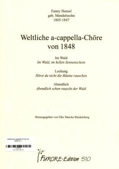 Weltliche a-cappella Chöre von 1846 Vol. 1 