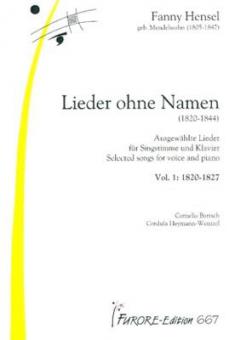 Lieder ohne Namen Vol. 1 