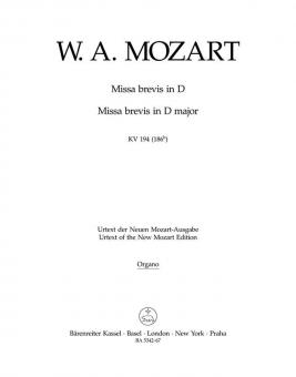 Missa brevis D-Dur KV 194 (186h) 