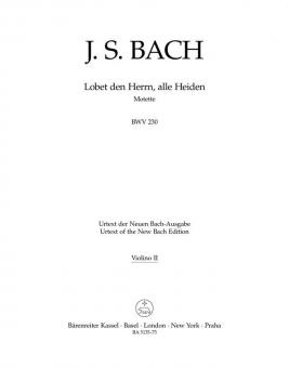 Lobet den Herrn, alle Heiden 